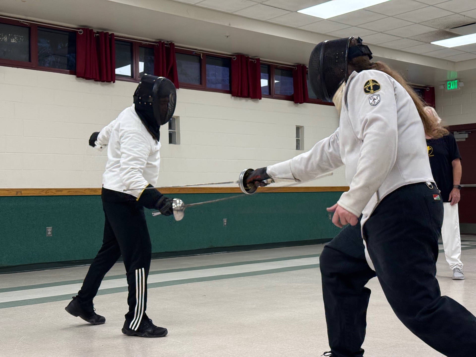Fencers in action